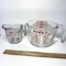 Pyrex Glass 4 Cup Measuring Cup & Anchor Hocking 1 Cup Glass Measuring Cup