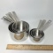 Lot of Heavy Stainless Measuring Cups by Williams Sonoma