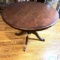 Dark Wood Round Dining Table