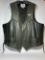 Fox Creek Gray Leather Men’s Vest Size 50 with Lace up Sides