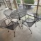 5 pc Black Outdoor Metal Dining Set