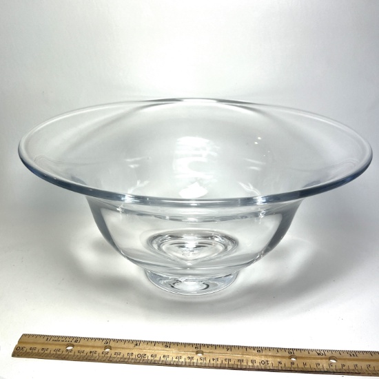 Large Hand Blown Glass Bowl