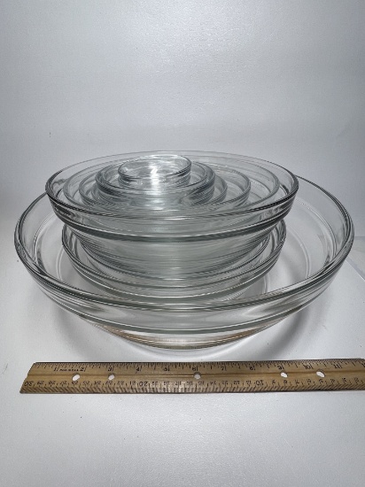 12 pc Glass Duralex France Nesting Bowl Set