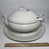 Nice Large 4 pc Duck Tureen Made in Italy