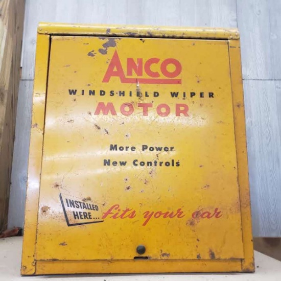 Vintage Large Anco Windshield Wiper Blades Metal Retail Display Case