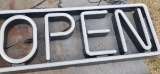 Neon Open Sign with Different Light Options