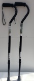 Lot of 2 New Lightweight Aluminum Black Canes