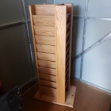 Wood Spinning Literature Rack