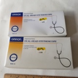 Lot of 2 New Omron Dual Head Stethoscope