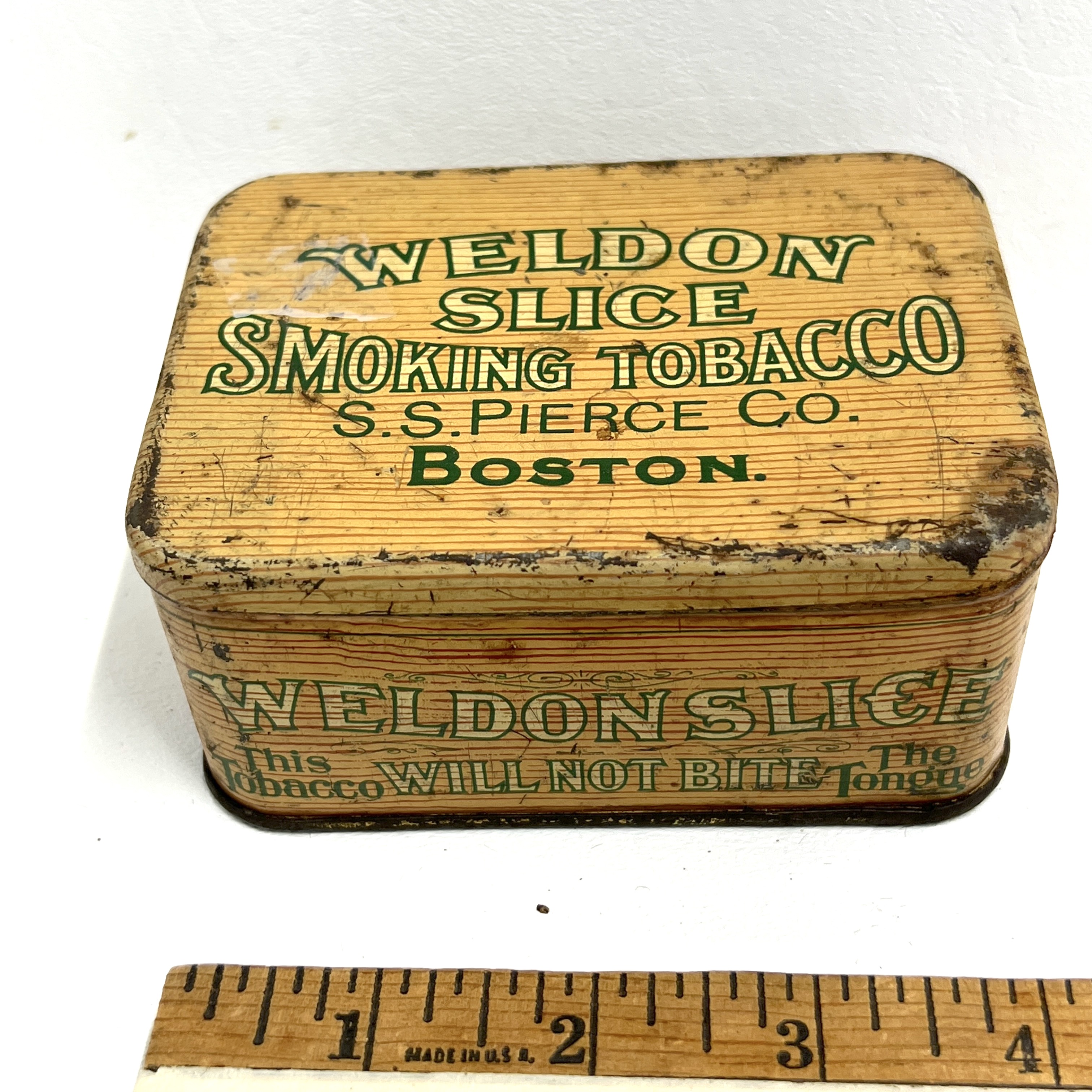 Vintage Weldon Slice Smoking Tobacco S. S. Pierce