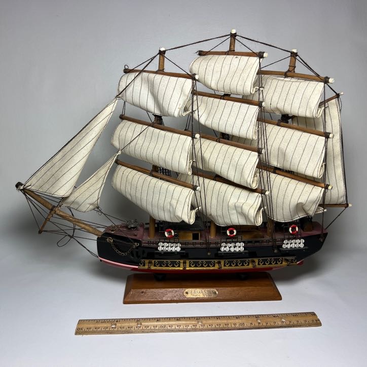 Large Wooden “Bergantin XVIII” Wooden Ship Model