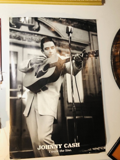 Large “Johnny Cash. I walk the Line” Poster
