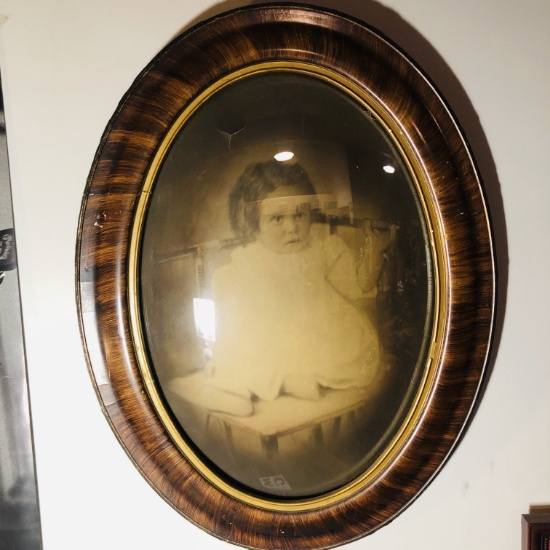 Antique Child’s Photograph in Bubble Glass