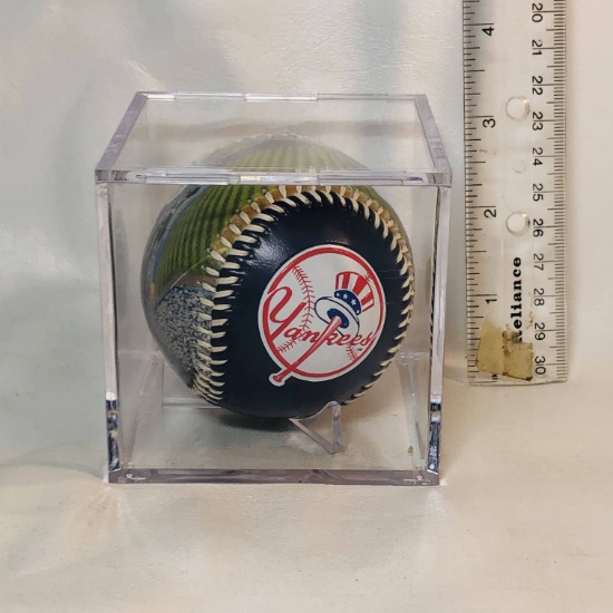 Yankees Souvenir Baseball in Plastic Case