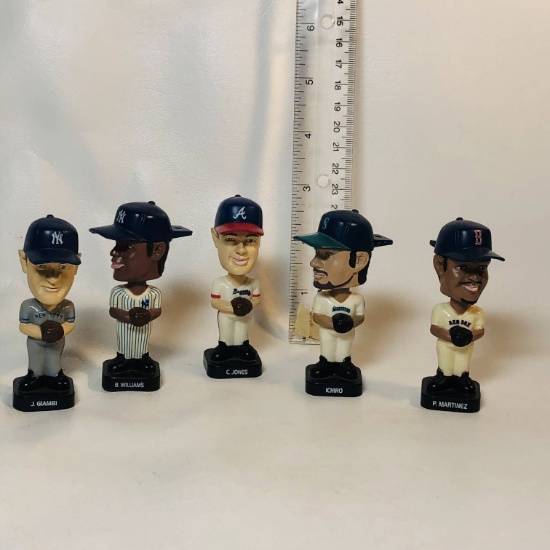 Lot of Miniature Fotoball Baseball Bobblehead Figures