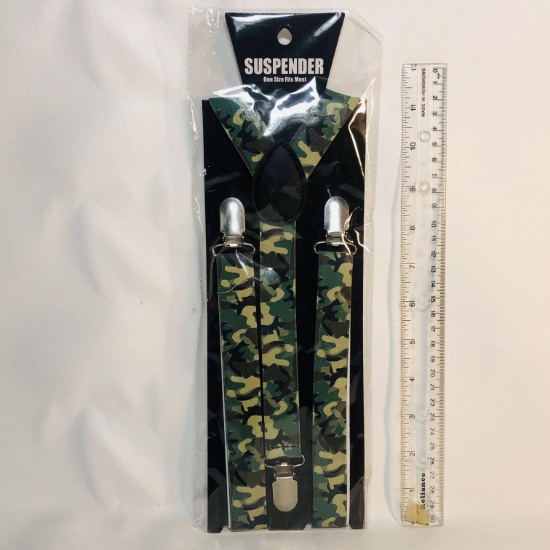 New in Plastic Camouflage Suspenders