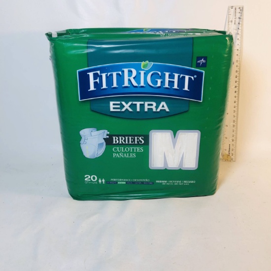New in Package 20 Fit Right Absorbent Briefs