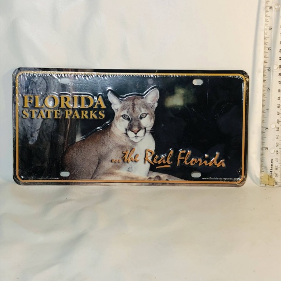 Florida State Parks Metal License Plate Cover in Plastic