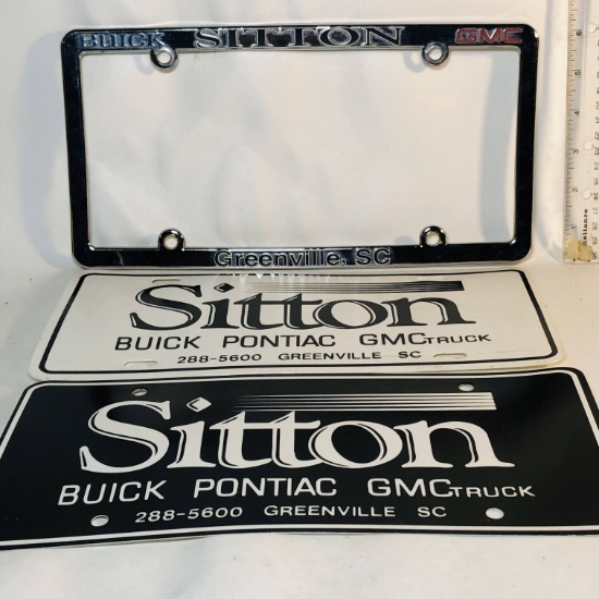 Lot of Sitton Buick GMC License Plate Frame and Covers