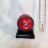 Cleveland Indians Souvenir Baseball with Heavy Plastic Stand