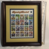 Framed and Matted LEGENDS of Baseball 33 Cents Postage Stamps