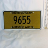 South Carolina Antique Auto Metal License Plate