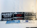 Lot of Metal Dealership License Plate Covers