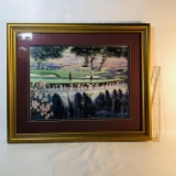 Golfers on Green Framed and Matted Print