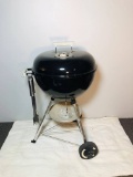 Weber Aluminum Grill with Wheels and Tongs