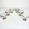 Beautiful Set of 6 Silver Wrapped Glass Sherbets