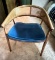 Beautiful Mid-Century Modern Spanish James Mont Style Woven Bent Cane Back Desk Chair