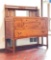 Tiger Oak Circa 1910 Mirrored Back Sideboard with Side Cabinets by Lambert's Art & Crafts Furniture