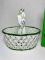RC & CL Hand Painted Floral Porcelain Basket Made in Portugal