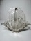 Pressed Glass Folded Basket with Glass Platter