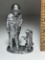 2004 Signed Michael Ricker Soldier with Dog & Flag Pewter Sculpture