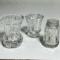 2 Crystal Toothpick Holders with Crystal Shaker