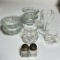 Lot of Various Glassware - 2 Sets of Candlesticks, Salt & Pepper & More