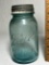 Vintage Blue Ball Glass Perfect Mason Jar with Zinc Lid