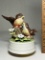 Porcelain Music Box with 2 Birds on Branch