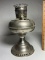 Silver Tone Hurricane Lamp Base