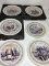 Lot of 6 Porcelain French Limoges American Revolution Collectible Plates - 3 Styrofoam Boxes