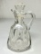 Antique Diamond Point Glass Cruet with Stopper