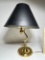 Pretty Brass Table Lamp with Black Shade