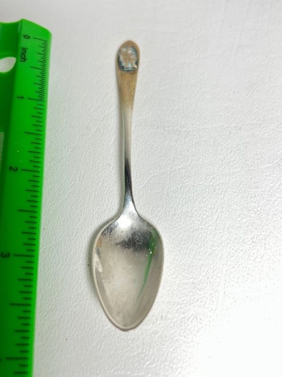 Antique Sterling Silver Demitasse Spoon with Monogrammed “KKK” on Handle