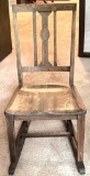 Beautiful Early Tiger Oak Rocking Chair