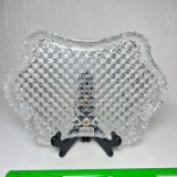 Pretty Pressed Crystal Serving Tray