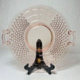 Pretty Pink Depression Glass Double Handled Platter