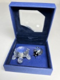 Swarovski Crystal Turtle & Lady Bug Figurines in Box