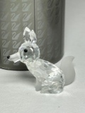 Swarovski Crystal “Large Fox” Figurine in Original Cylinder Box