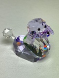Swarovski Crystal “Violetta” Poodle Figurine in Original Cylinder Box